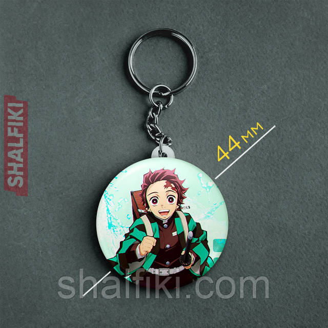 "Танджіро Камадо (Клинок, який знищує демонів / Demon slayer)" брелок круглий Ø44 мм, фото 1