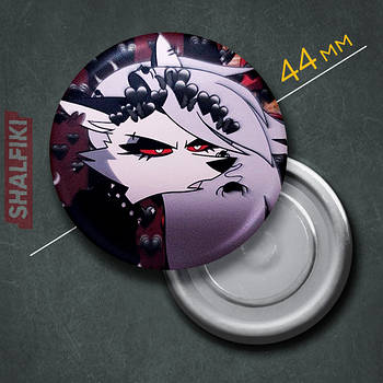 "Луна (Пекельний бос / Helluva boss)" магніт круглий Ø44 мм