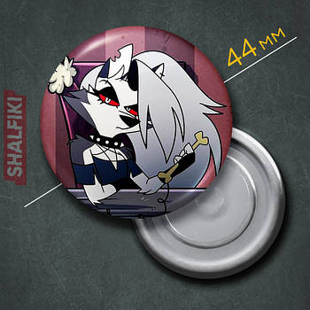 "Луна (Пекельний бос / Helluva boss)" магніт круглий Ø44 мм