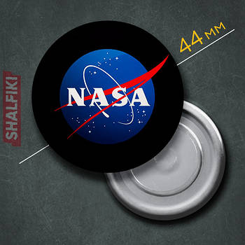 "НАСА / NASA" магніт круглий Ø44 мм