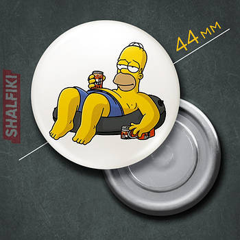 "Гомер Сімпсон (Сімпсони)" магніт круглий Ø44 мм