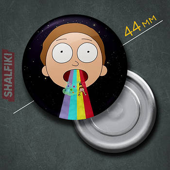 "Морті Сміт (Рік і Морті)" магніт круглий Ø44 мм