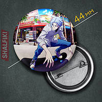 "Ланга Хасегава (Скейт Нескінченність / SK8 the infinity)" значок круглий на булавці Ø44 мм