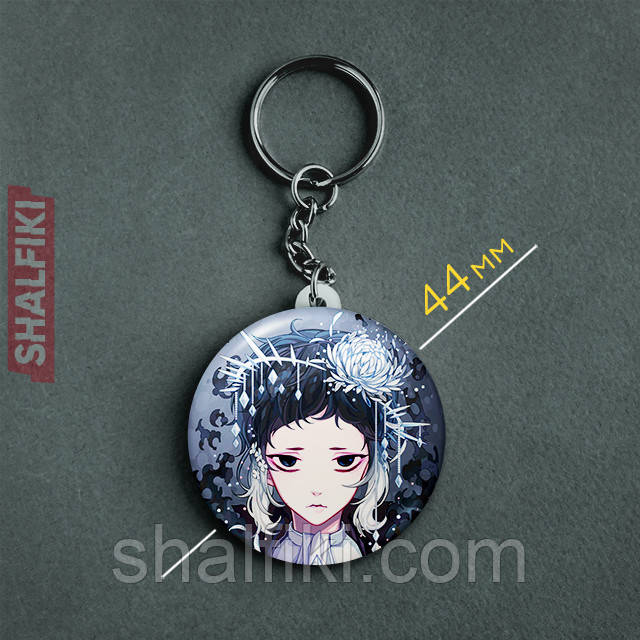 "Рюноске Акутагава (Проза бродячих псів / Bungo stray dogs)" брелок круглий Ø44 мм, фото 1