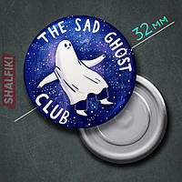 "Клуб грустных привидений / The sad ghost club" магнит круглый Ø32 мм