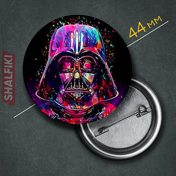 "Дарт Вейдер (Зоряні війни)" значок круглий на булавці Ø44 мм