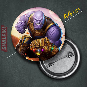 "Танос" значок круглий на булавці Ø44 мм