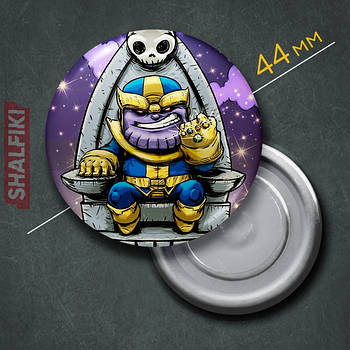 "Чібі Танос" магніт круглий Ø44 мм