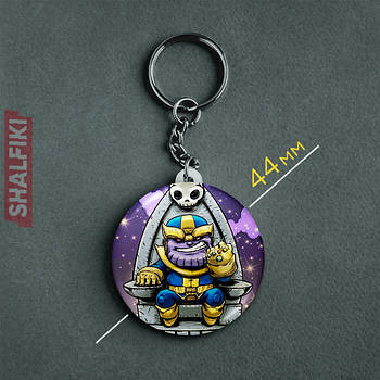 "Чібі Танос" брелок круглий Ø44 мм