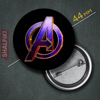 "Месники" значок круглий на булавці Ø44 мм