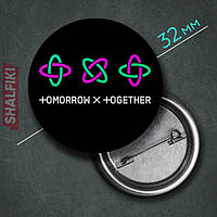 "ТХТ / TXT Tomorrow X Together" значок круглый на булавке Ø32 мм