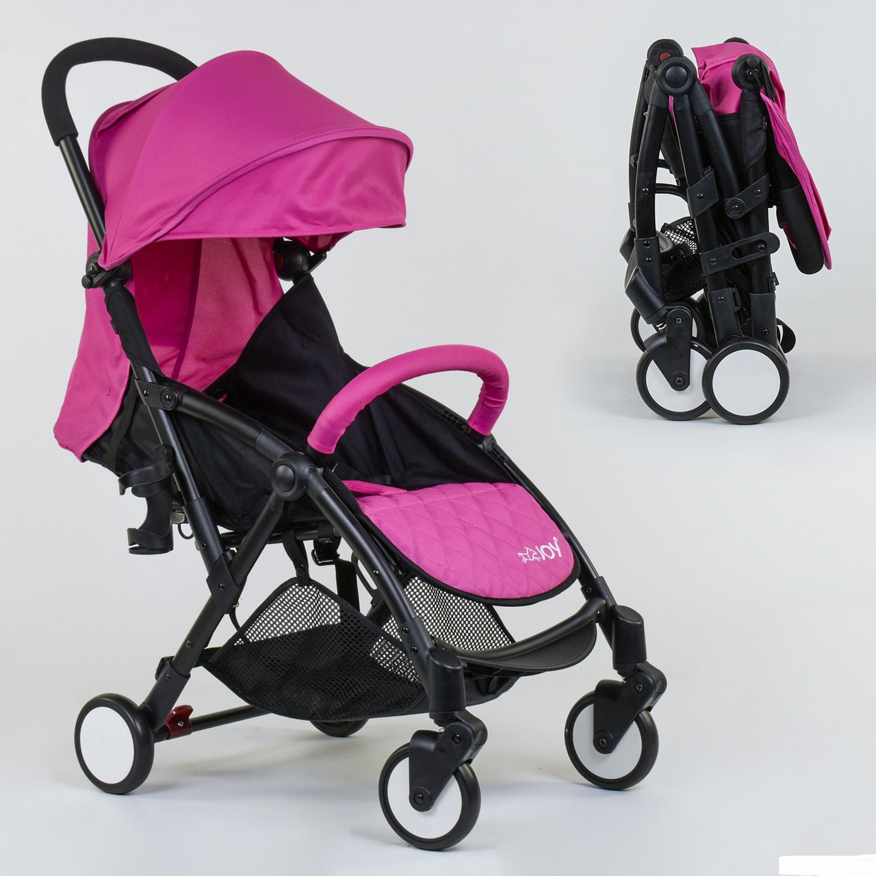 Коляска прогулькова дитяча W 8095 "JOY" Розова