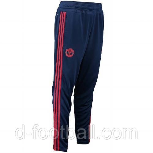 Дитячі спортивні звужені штани Adidas Manchester United AC1501, Темно-синій, Розмір (EU) — 128 cm
