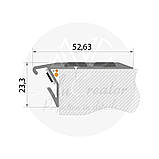Світлодіодна накладка на сходи 23х53х3000 мм, анодована, фото 3