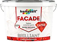 Kompozit Фарба фасадна FACADE LATEX (Колір: Білий, Фасування: 14 кг, Блиск: Матовий )