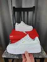 Женские кроссовки Puma Cali Sport Mix White белые Кроссы для девушек Пума Кали Спорт Микс белые повседневные