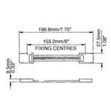 Ручка H1013 ремінець 196,8 мм, гумова з металевою вставкою, для кейсів і акустичних систем. Сталеві, фото 2