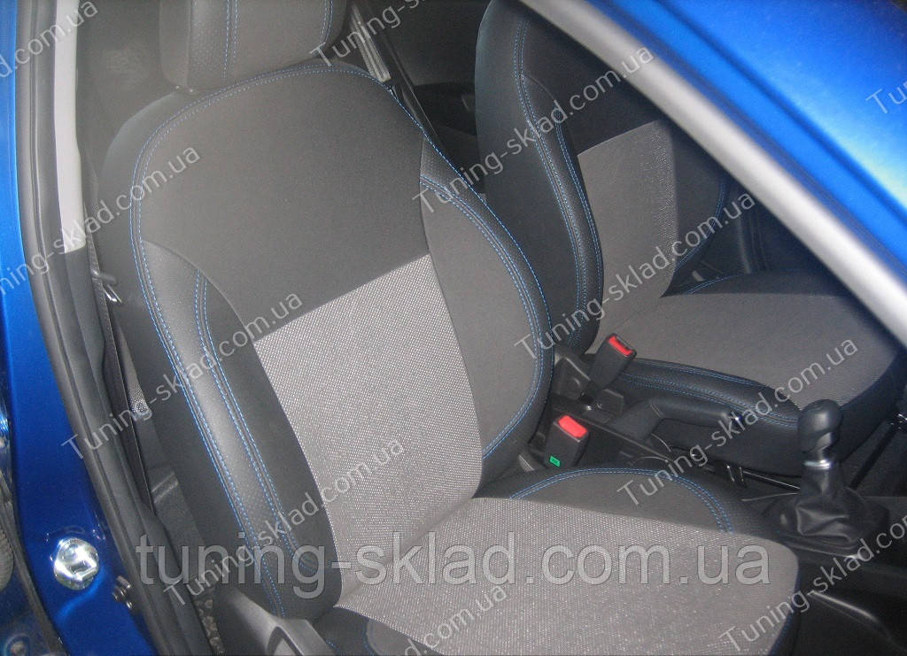 Чохли на сидіння Кіа Ріо 3 седан (чохли з екошкіри Kia Rio 3 стиль Premium), фото 1