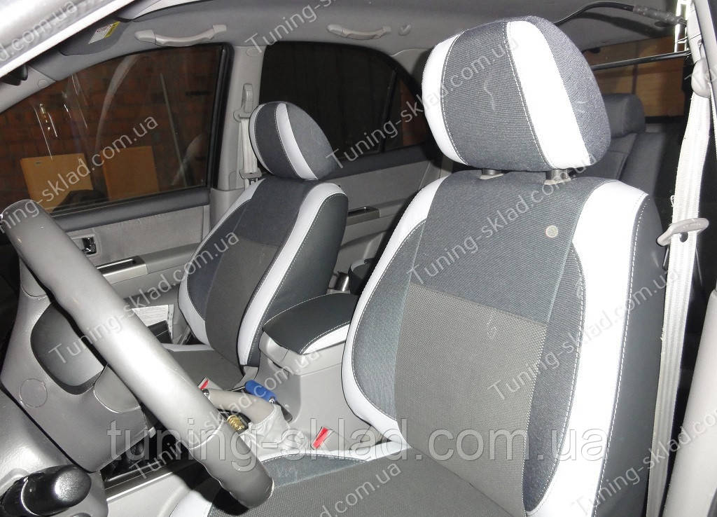 Чохли на сидіння Кіа Соренто 1 (чохли з екошкіри Kia Sorento 1 стиль Premium), фото 1