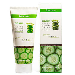 Пінка для вмивання FarmStay Cucumber Pure Cleansing Foam зволожуюча 180 мл