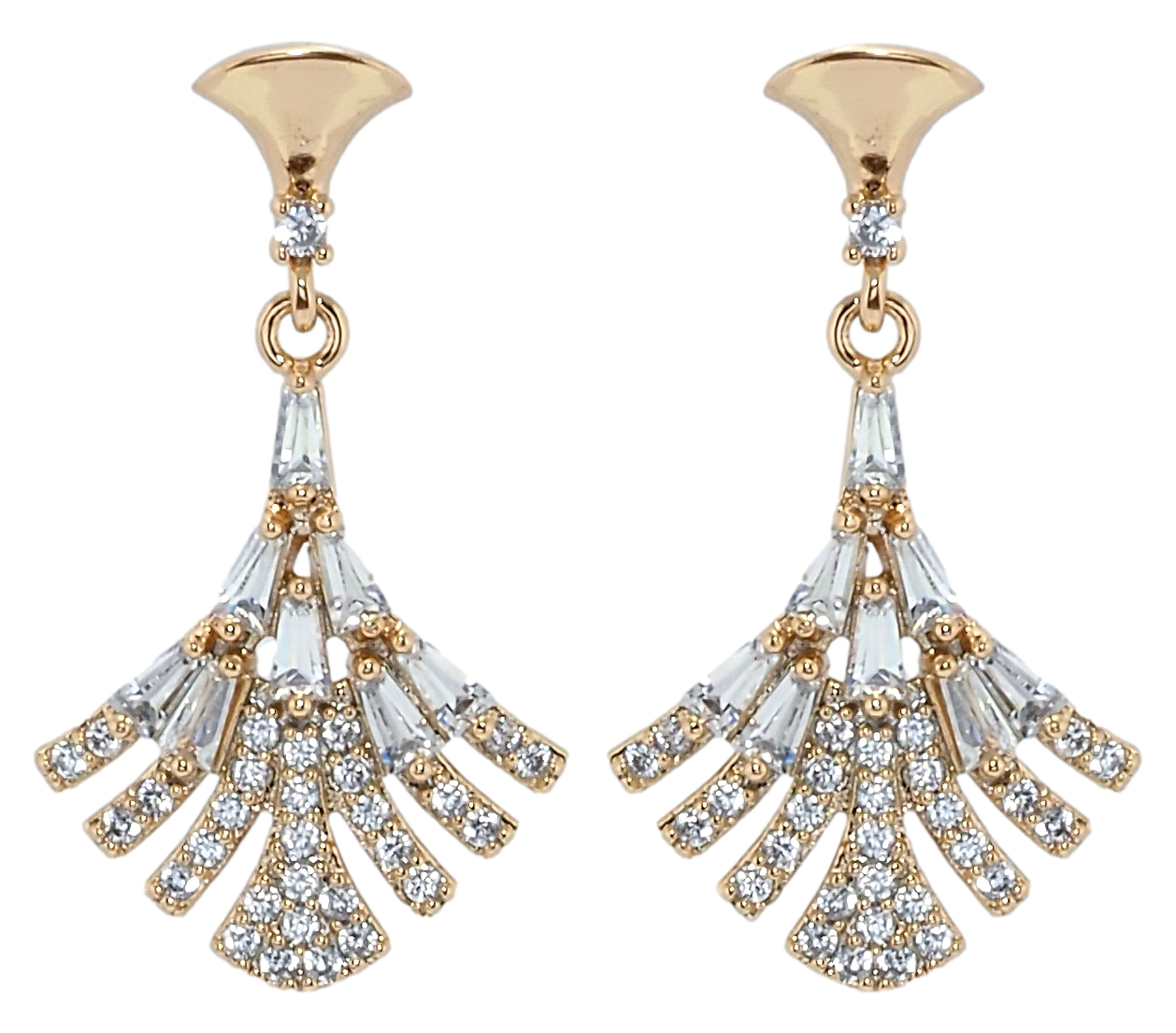 Сережки Xuping QQMM Позолота 18K пусети "Грація"