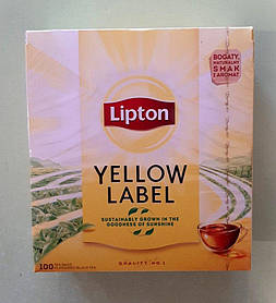 Чай Lipton Yellow Label Tea 100 пакетів чорний