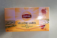 Чай Lipton Yellow Label Tea 50 пакетів чорний