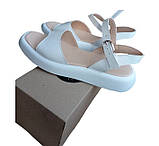 Жіночі шкіряні босоніжки білі Comfort розмір 38, фото 6