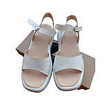 Жіночі шкіряні босоніжки білі Comfort розмір 38, фото 3