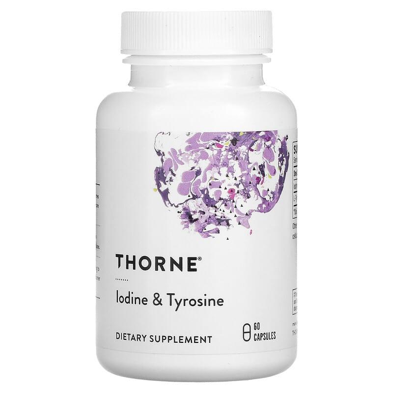 Thorne Research, Йод і тирозин, 60 капсул