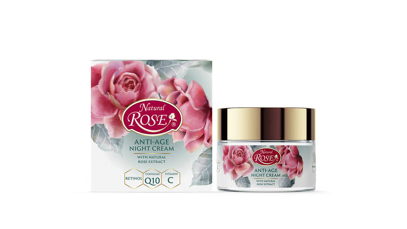 Нічний крем Retinol+Q10+C Natural Rose від Arsy Сosmetics 50 ml, фото 1