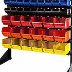 Стійка торгова з ящиками 1500 мм 42 ящика, односторонній стелаж з лотками, кольорові ящики В/С, фото 4