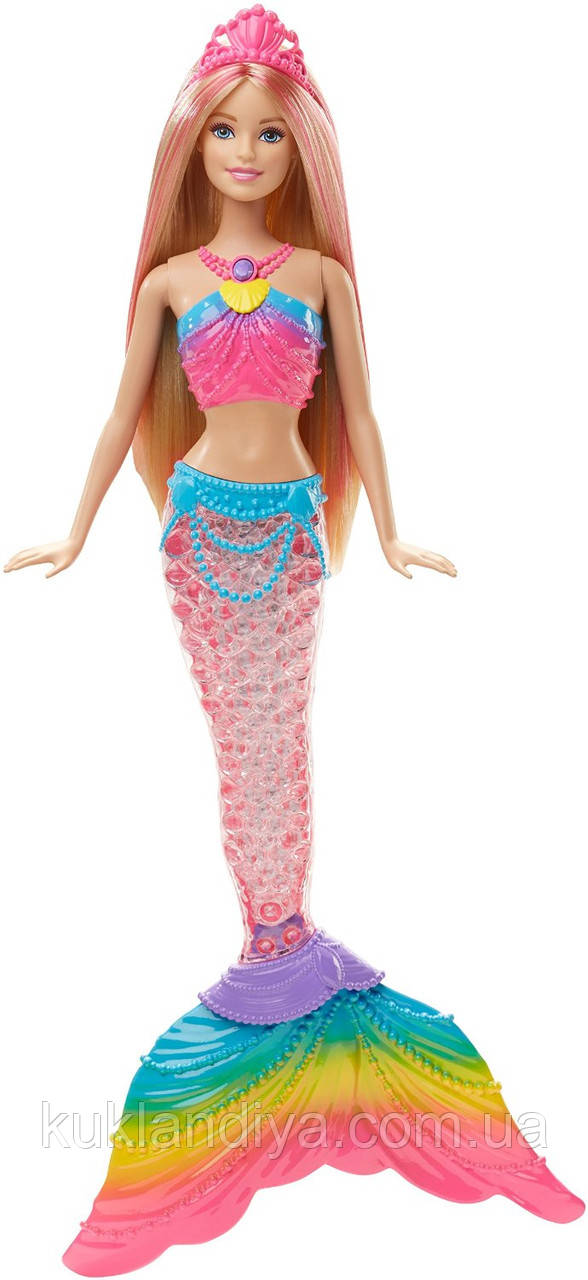 Barbie райдужна Русалка Яскраві вогники (DHC40)