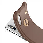 Чохол накладка Baseus Bear Case зі шнурком для iPhone Xs Max Brown, фото 3