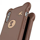 Чохол накладка Baseus Bear Case зі шнурком для iPhone Xs Max Brown, фото 2