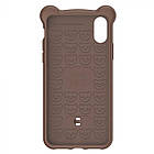 Чохол накладка Baseus Bear Case зі шнурком для iPhone Xs Max Brown, фото 4