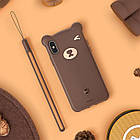 Чохол накладка Baseus Bear Case зі шнурком для iPhone Xs Max Brown, фото 7
