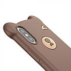 Чохол накладка Baseus Bear Case зі шнурком для iPhone Xs Max Brown, фото 6