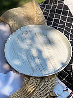 Тарілка кругла з бортиком 25 см., "Коричневий лофт плюс"