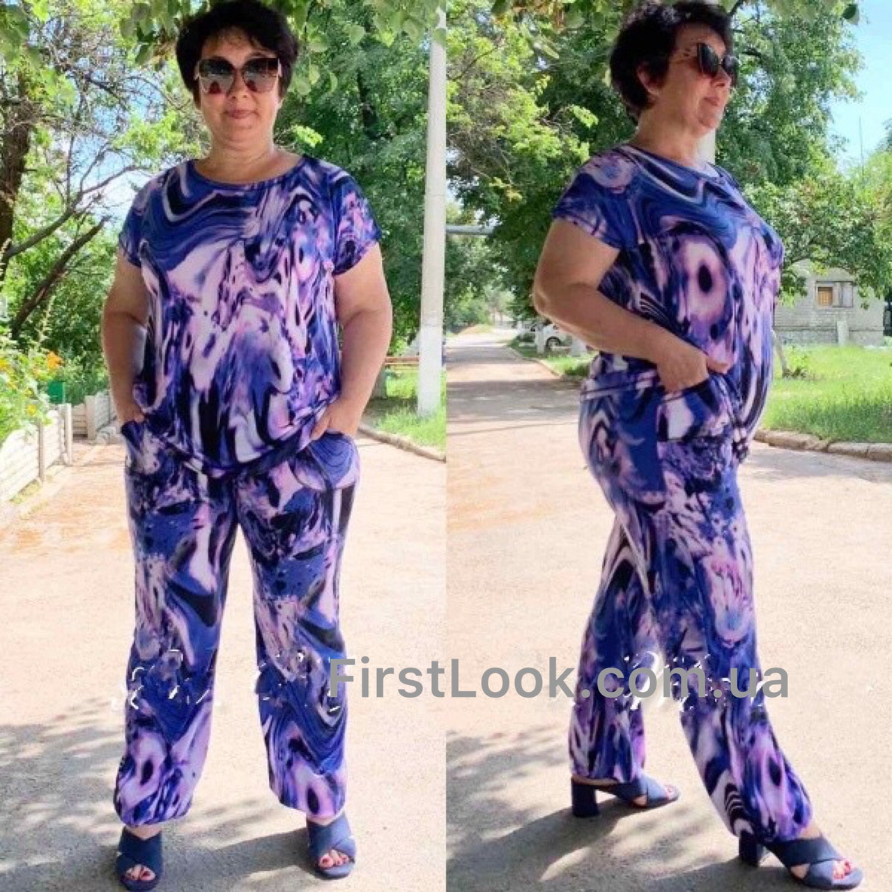 Жіночий літній костюм великі розміри (з 50 по 64 розмір)