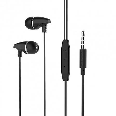 Навушники вакуумні провідні з мікрофоном Borofone BM25B Sound Чорний (BM25B), фото 1