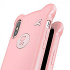 Чохол накладка Baseus Bear Case iPhone Xs Max 6.5" Pink, фото 5