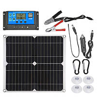 Сонячна панель портативна з контролером "Solar Panel Dua 25" система фотоелектричних батарей 2USB, 18V/5V, 60А