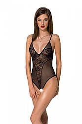 Боді з ажурним декором і відкритим кроком Ursula Body black, S/M, L/XL, XXL/XXXL