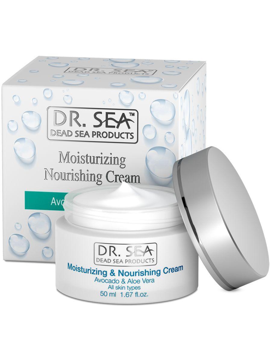 Зволожуючий та поживний крем Dr. Sea Moisturizing and Nourishing Cream with Avocado Oil and Aloe Vera 50 мл.