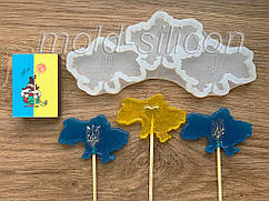 Силіконовий молд для льодяників "Карта України набір"