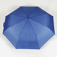 Зонт женский складной механический синий однотонный Flagman