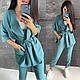 Костюм жіночий літній штани та вільна кофта з поясом, фото 2