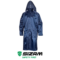Плащ от дождя влагостойкий многоразовый с PVC покрытием Sizam Chester M синий 30254