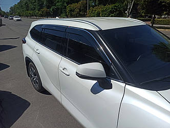 Дефлектори вікон Toyota Highlander NEW (20-2022) (4-6ШТ) з хромом молдингом